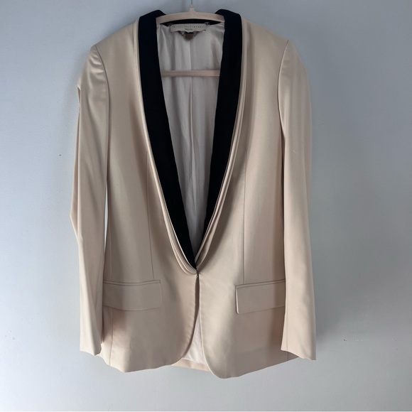 $7 Sale 🩷 STELLA MCCARTNEY Wool Tuxedo Blazer IT 38 US 2 - Picture 2 of 11